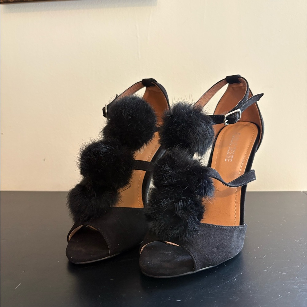 Public Desire Pom-Pom Stiletto Sandals